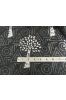 Black White Kantha Tree Block Print Fabric 