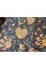 Black And Yellow Floral Rayon Fabric