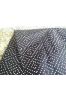 Black White Diamond Dots Indian Cotton Fabric