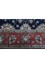 Red Bordered Blue Hand Knotted Wool Rugs