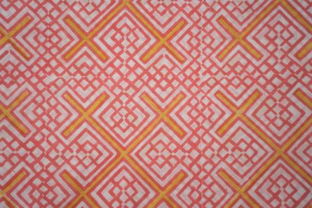 Geometric Block Print Cotton Fabric