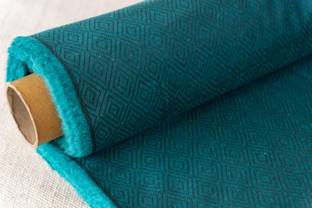 Green Khari Cotton Blend Dobby Fabric(2.25 Mtr)