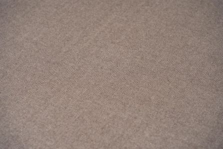 Beige Herring Bone Tweed Wool Fabric