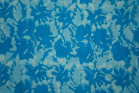 Ocean Blue Bagru Cotton Fabric