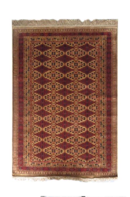 CAMEL & MAROON HANDKNOTTED TRIBAL RUGS FROM INDIA