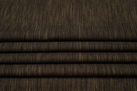 BROWN STRIPED HANDWOVEN COTTON FABRIC-HF6020