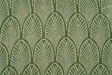 Green Modal Block Printed Fabric