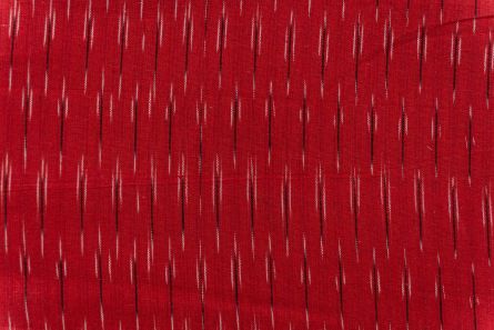 Red Black Ikat Cotton Fabric