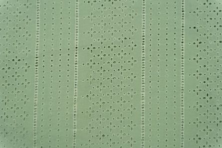 Basil Green Chikankari Embroidered Cotton Fabric (58" Width)