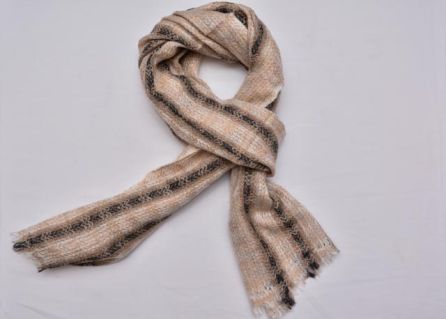 STRIPED CASHMERE WOOL STOLE-CS07