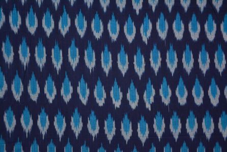 Blue And White Ikat Fabric By The Yard