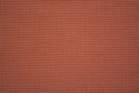Dusty Orange Checks Pattern Mangalgiri Pure Handloom Cotton Fabric