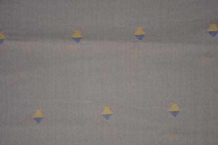 Ash Grey Jamdani Cotton Fabric Online