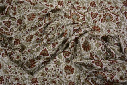 BROWN AND GREY POLYESTER SATIN FABRIC-PS125