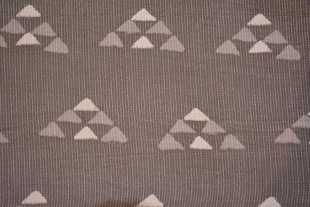 Grey Striped Georgette Fabric