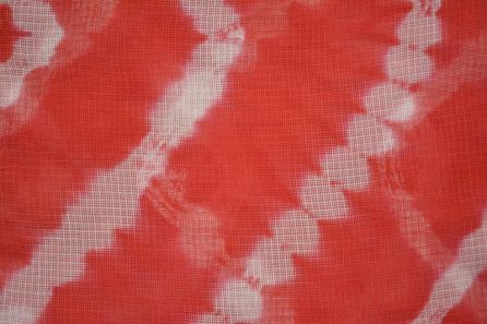 Red Batik Kota Doria Fabric