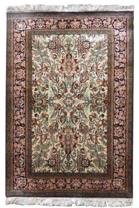 FLORAL DESIGN PERSIAN SILK RUGS FROM INDIA