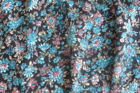 BLUE FLORAL POLYESTER FABRIC-PS27
