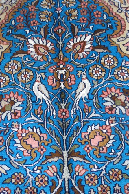 Mughal Garden Kashmir Pure Silk Carpet