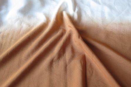 WHITE AND BROWN DIP DYED FABRIC-HF428