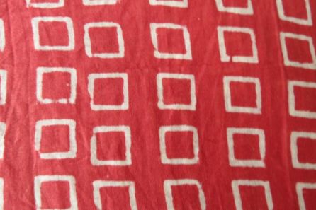 Red And White Cotton Silk Fabric By The Yard
