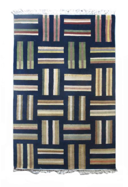 MODERN DESIGN HAND KNOTTED WOOL RUG FROM INDIA SUPPLIER
