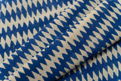 Bagru Blue Hand Block Printed Fabric