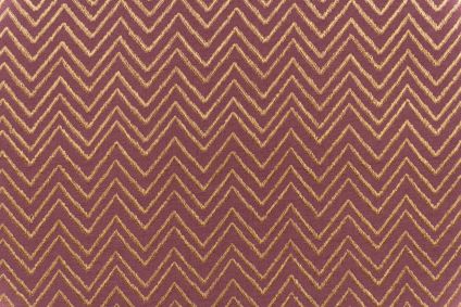 Vivid Violet Chevron Zari Brocade Cotton Fabric