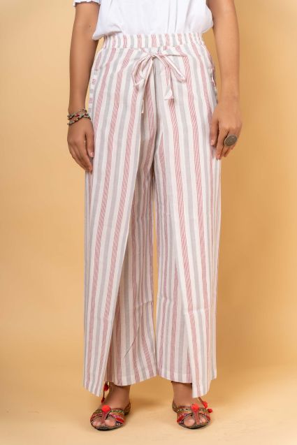 Striped Handloom Khari Cotton Flap Pant