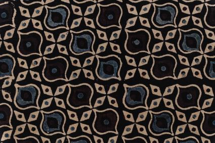 Geometric Ajrakh Hand Block Printed Fabric