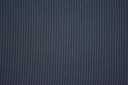 Grey Cotton Kantha Stitch Fabric
