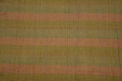 Tricolor Striped Handloom Raw Silk (dupion) 