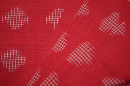 PINK AND WHITE DOUBLE IKAT FABRIC BY THE YARD-HF4366