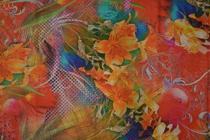 Multicolor Floral Digital Print Cotton Fabric