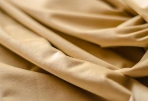 BEIGE COTTON VELVET FABRIC BY THE YARD