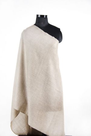 PASTEL TAUPE BROWN CASHMERE SCARF FROM INDIA