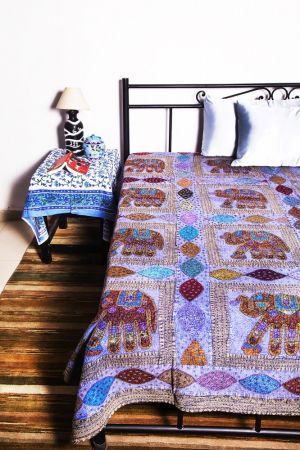 ELEPHANT PATCH INDIAN BEDSPREADS-BC07