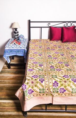 INDIAN COTTON EMBROIDERED BEDSPREADS-BC12