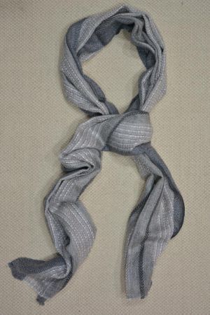 GREY AND WHITE CHECKS CASHMERE WOOL STOLE-C60