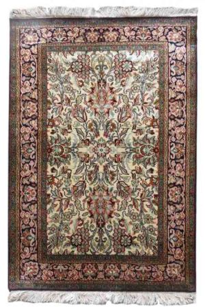 FLORAL DESIGN PERSIAN SILK RUGS FROM INDIA