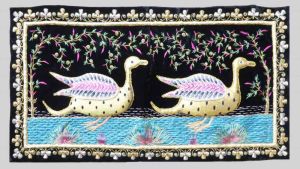 HAND EMBROIDERED DUCK INDIAN WALL HANGINGS FROM INDIA