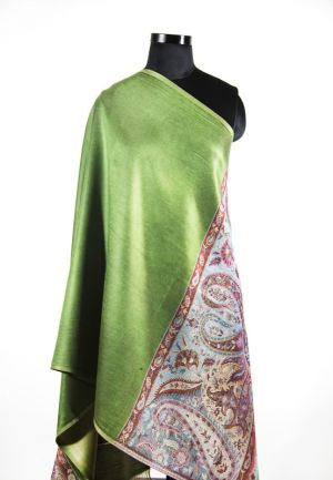 REVERSIBLE GREEN FALL SCARVES FROM INDIA SUPPLIER