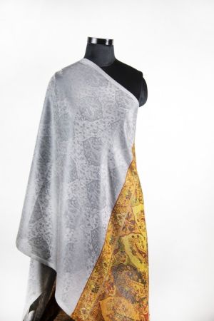 DESIGNER GREY FASHION SCARVES FOR WOMEN MADE IN INDIA
